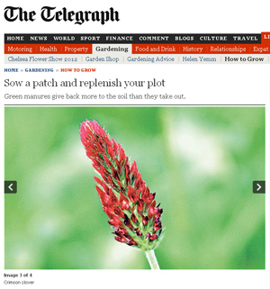 New Publication - Telegraph 14/04/2012
