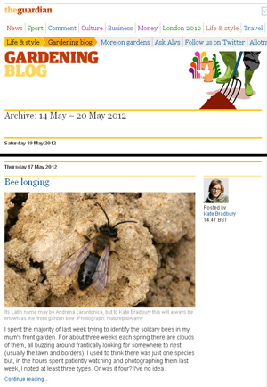 New Publication - Guardian 14/05/2012